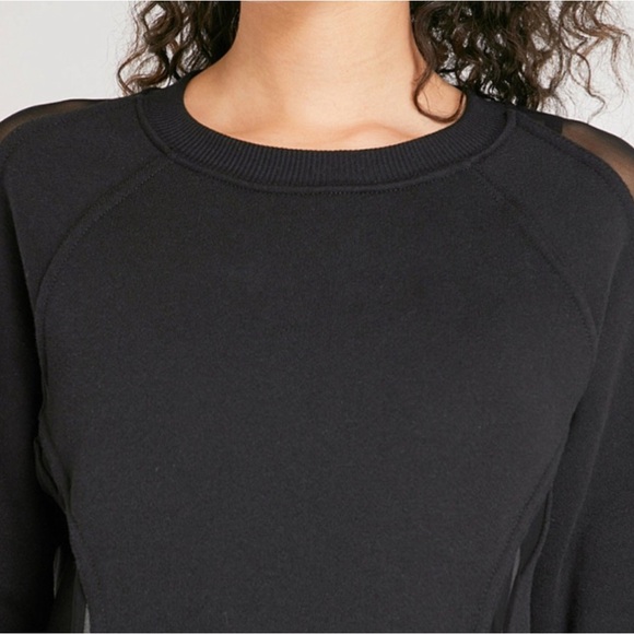 GOOD AMERICAN Mesh Sweatshirt Pullover Sweater Top - Picture 6 of 13